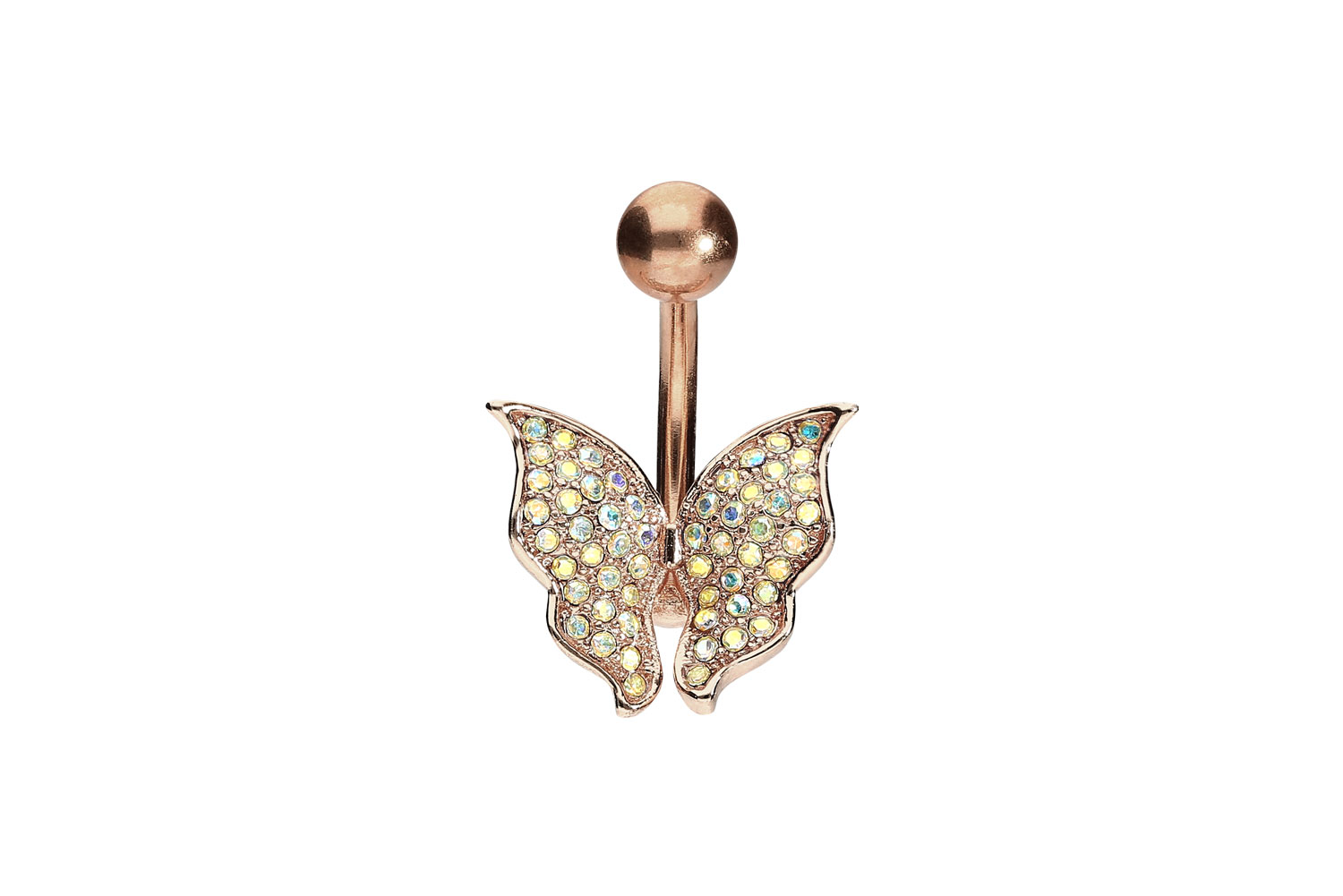 Chirurgenstahl Bananabell Piercing mit Brass-Design SCHMETTERLING ++SALE++